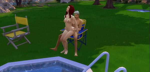  Perverted grandfather fucks his beautiful granddaughter on the pool NTR